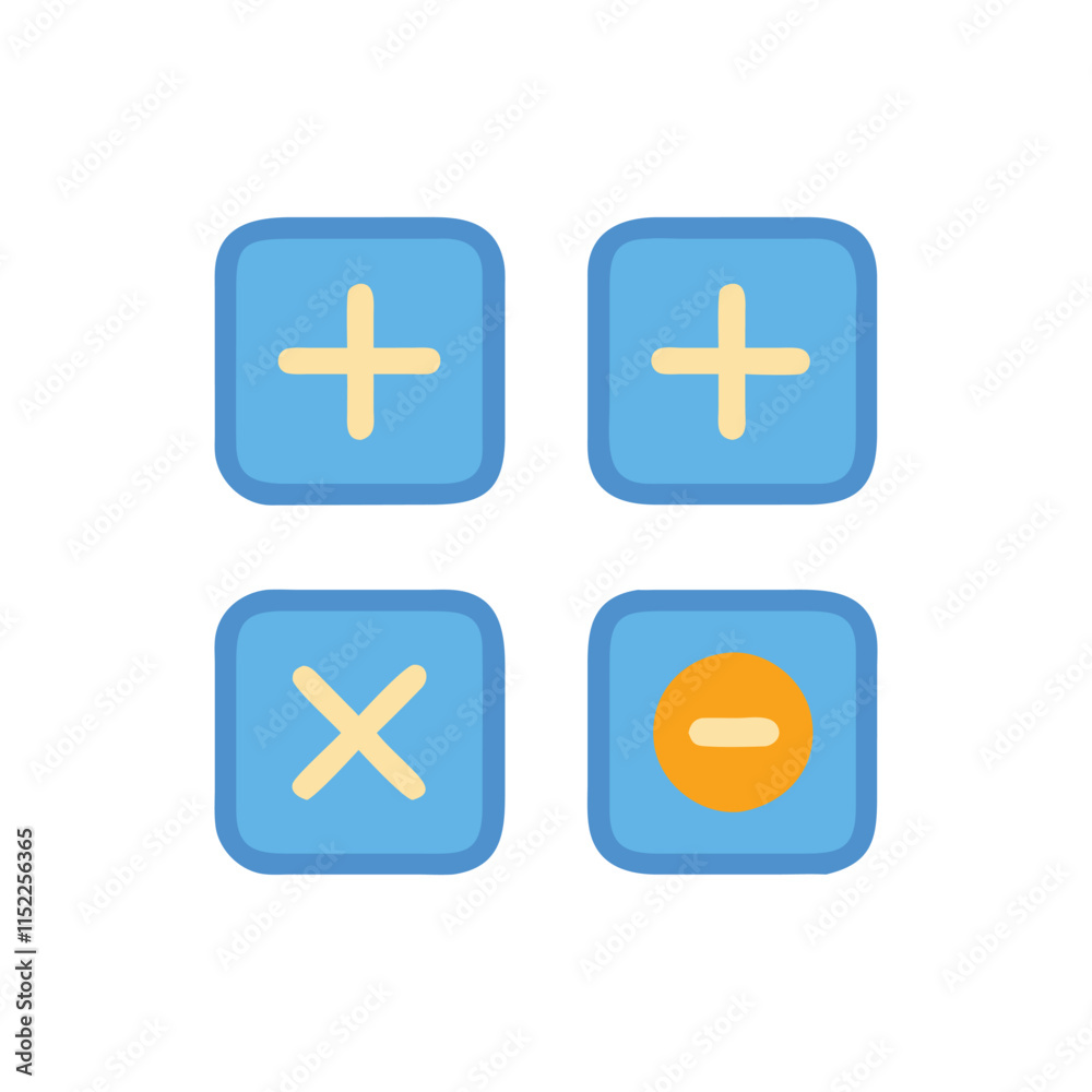Fototapeta premium Creative Calculator Buttons Icon Illustration Design