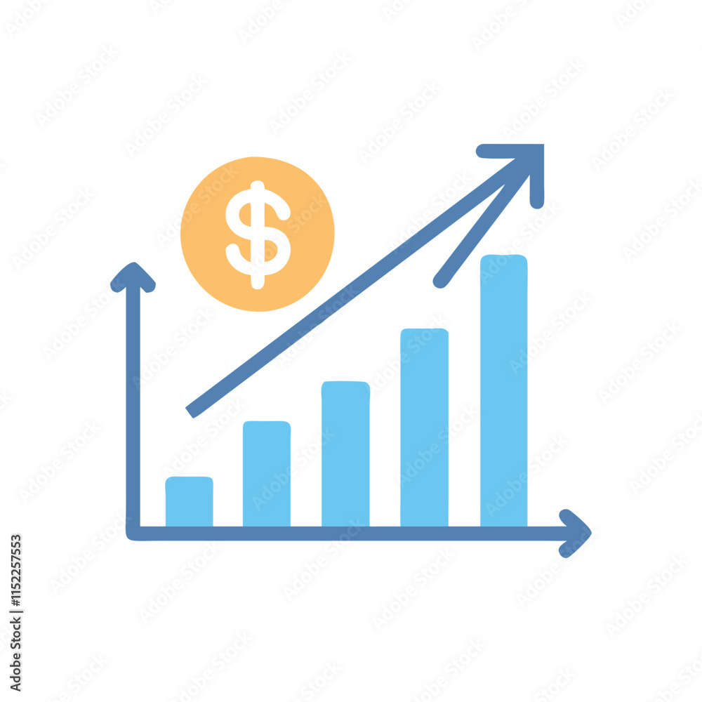 Minimal Clear Growth Icon Illustration Design Minimal Clear Growth Icon Illustration Design