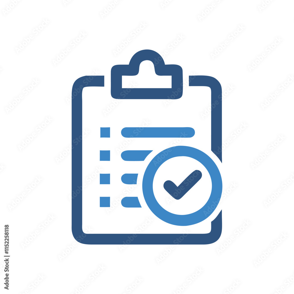 Minimal Clipboard Checkmark Icon Illustration Design Minimal Clipboard Checkmark Icon Illustration Design