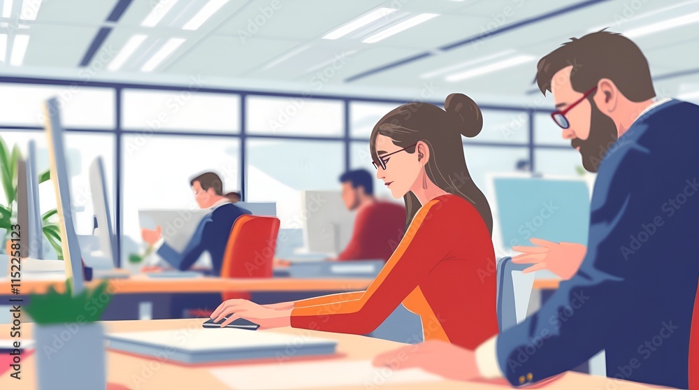 Fototapeta premium Office Worker