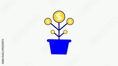 animation financial growth, profit, margin, money-making business growth  photo