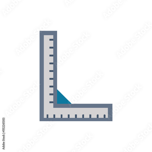  Minimal Corner Ruler Icon Illustration Design