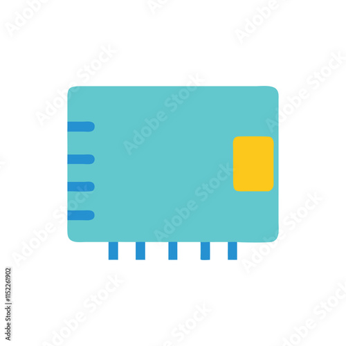  Dynamic Credit Card Chip Icon Illustration Design