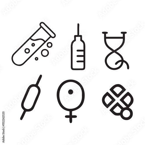 Set of vector medical medicine and health necessary equipment icon