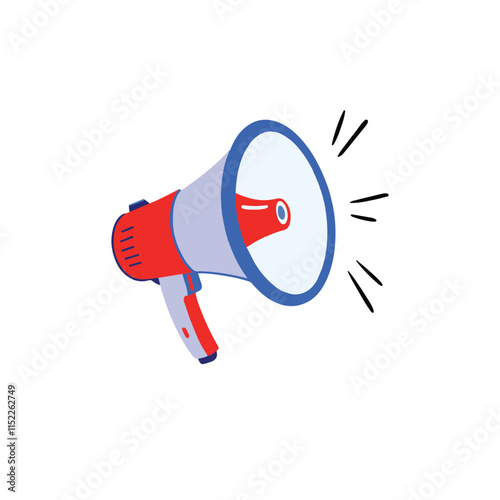 Vector megaphone announcement symbol art