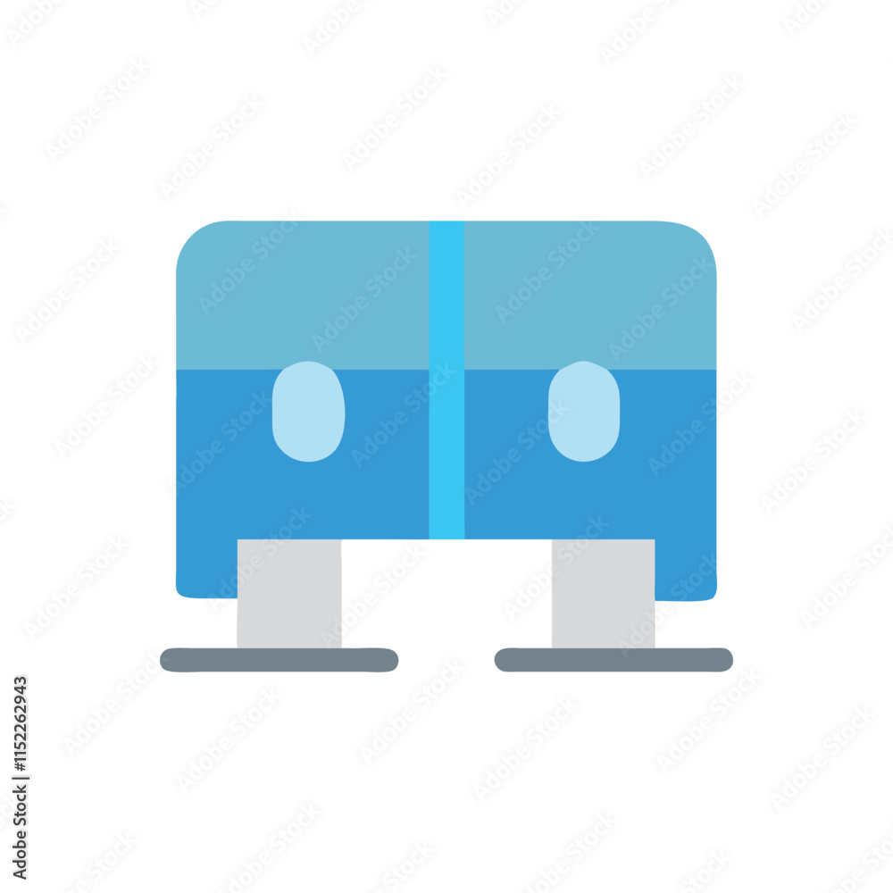 Minimal Desk Divider Icon Illustration Design Minimal Desk Divider Icon Illustration Design