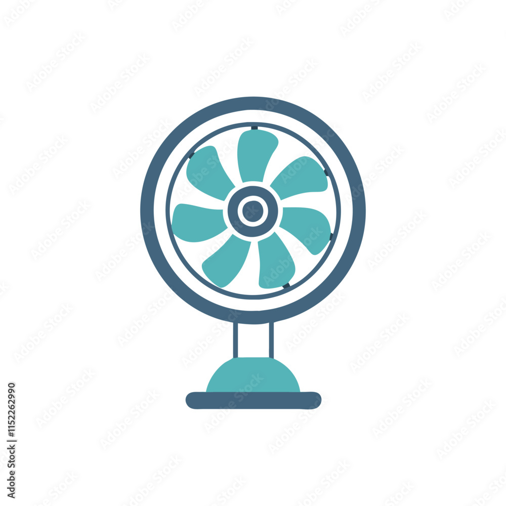 Stylish Desk Fan Icon Illustration Design Stylish Desk Fan Icon Illustration Design