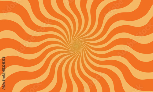 Sun Ray Radial Bg. Psychedelic Swirl Carnival Pattern. Retro Waves, Swirl, Twirl Background. Abstract Groovy Texture. Y2k Aesthetic