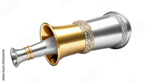 Gold and silver party horn themes.png photo