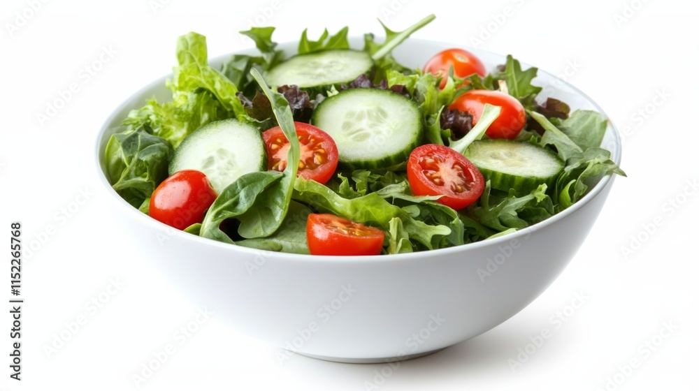 Fresh Mixed Greens Salad with Tomatoes and Cucumbers Fresh Mixed Greens Salad with Tomatoes and Cucumbers
