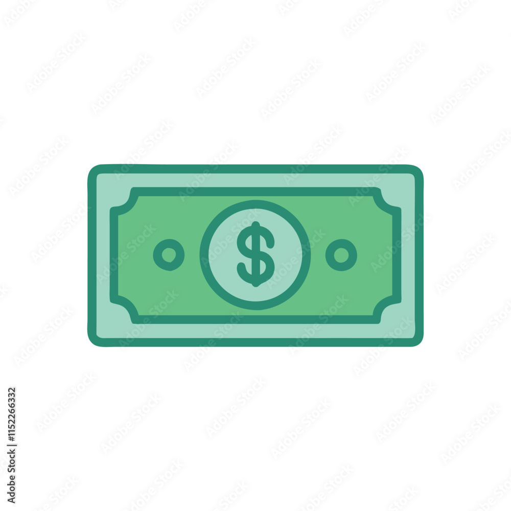 Dynamic Dollar Note Icon Illustration Design Dynamic Dollar Note Icon Illustration Design