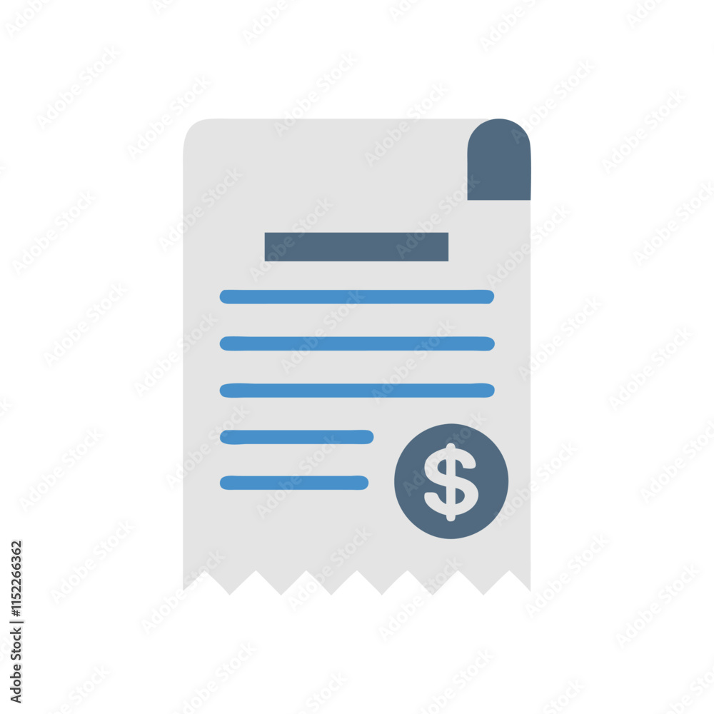 Dynamic Dollar Receipt Icon Illustration Design Dynamic Dollar Receipt Icon Illustration Design