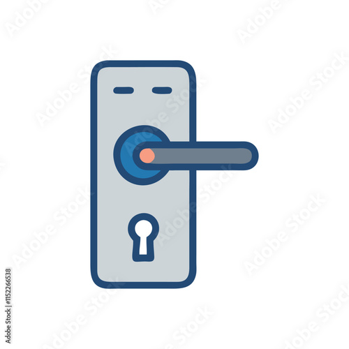  Dynamic Door Lock Icon Illustration Design