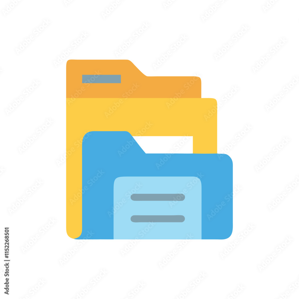 Dynamic File Folder Icon Illustration Design Dynamic File Folder Icon Illustration Design