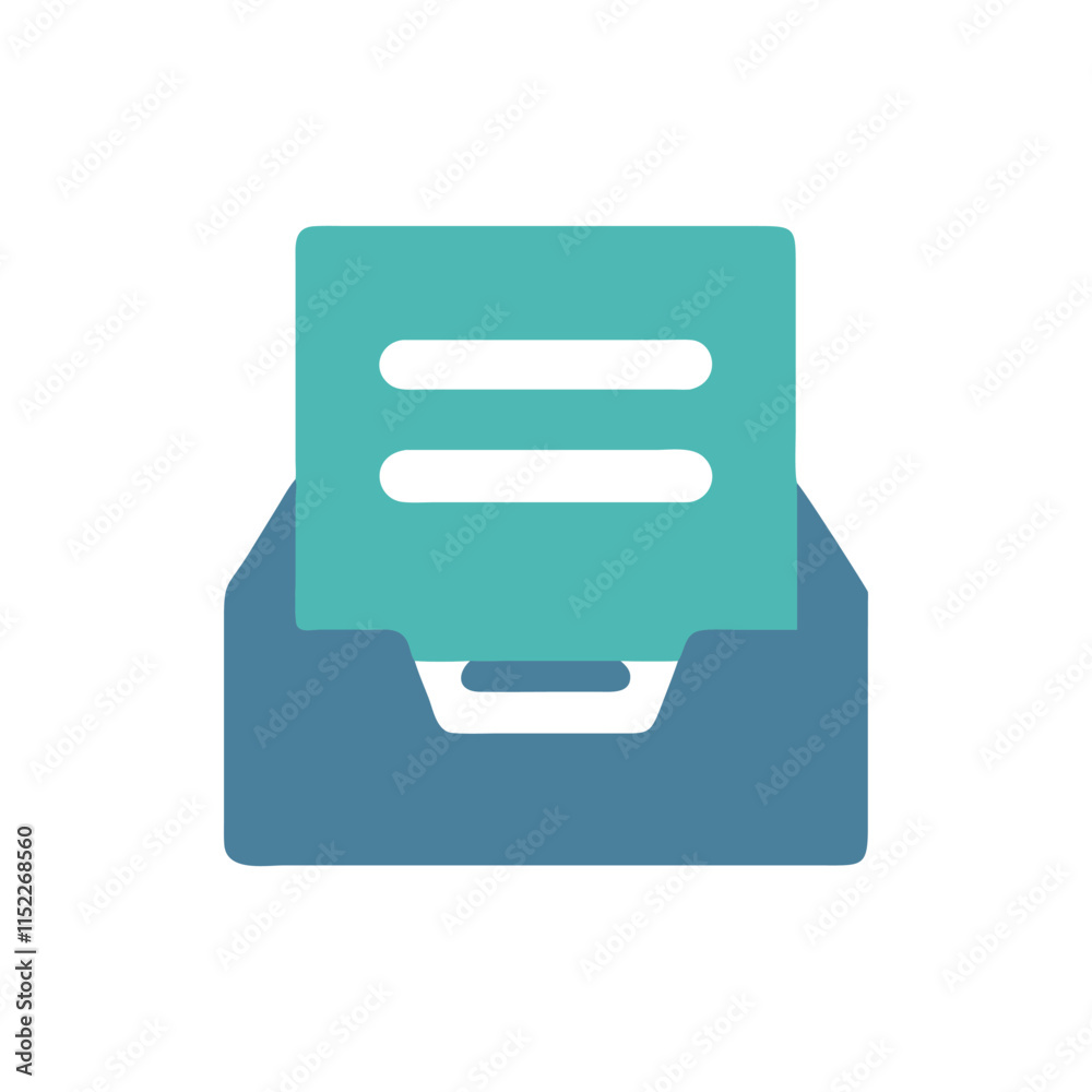 Dynamic File Tray Icon Illustration Design Dynamic File Tray Icon Illustration Design