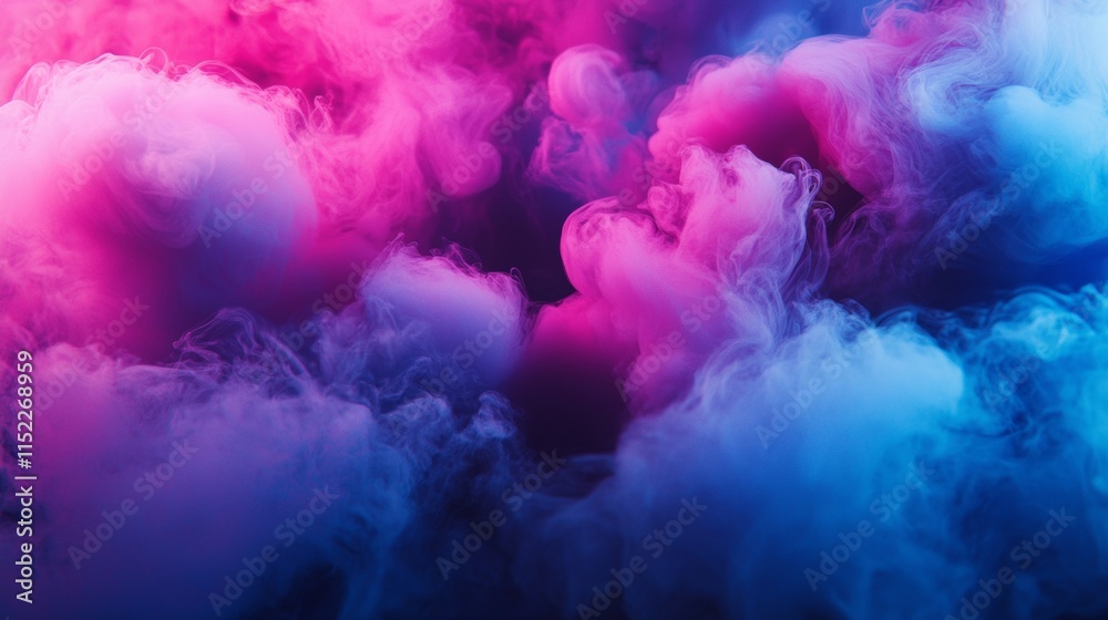 Fototapeta premium Abstract colorful smoke clouds in vibrant motion