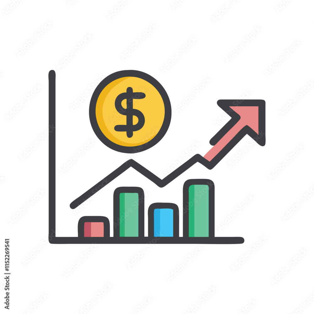Stylish Financial Stock Icon Illustration Design Stylish Financial Stock Icon Illustration Design