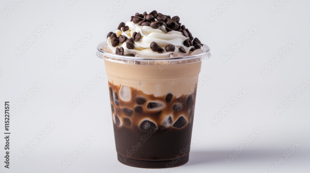 Refreshing Beverage in Clear Plastic Cup Refreshing Beverage in Clear Plastic Cup