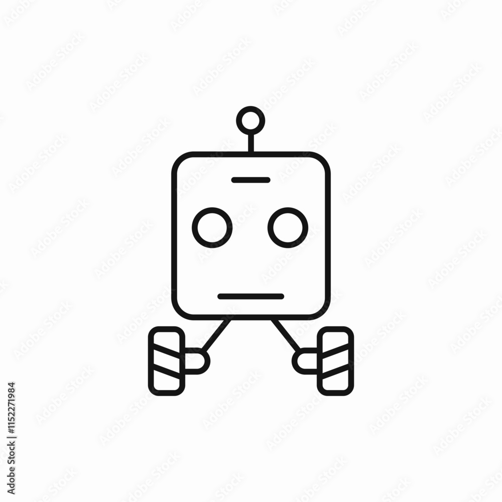Fototapeta premium wheeled robot mobility device icon vector sign