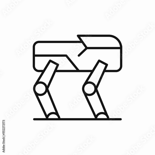 four-legged robot icon vector sign