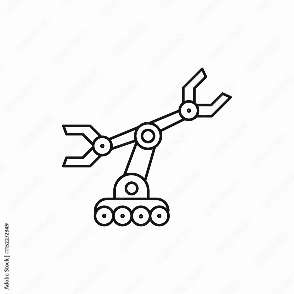 industrial robot double arms controller icon vector sign industrial robot double arms controller icon vector sign
