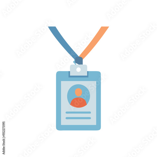  Employee Lanyard Icon Illustration Design