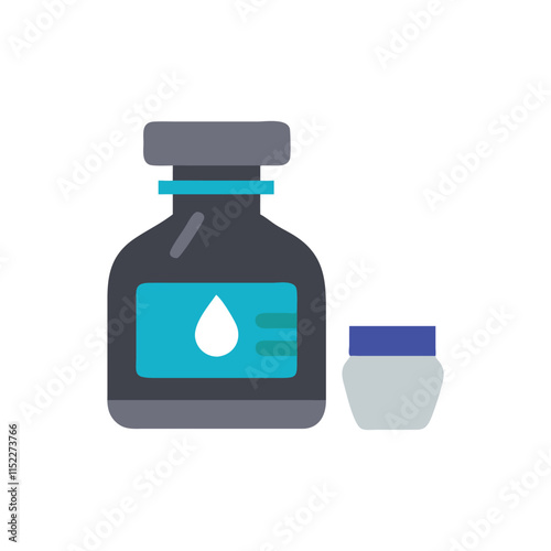  Elegant Ink Bottle Icon Illustration Design