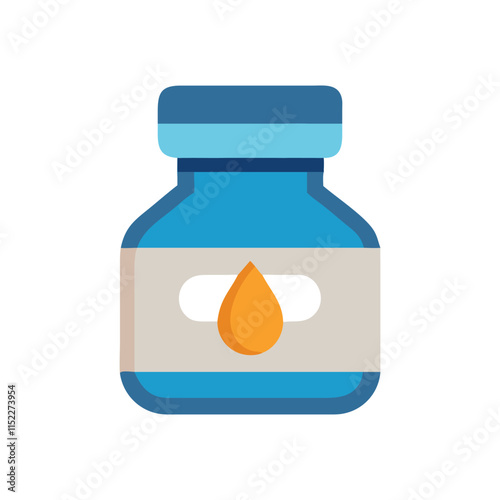  Decorative Ink Bottle Icon Illustration Design