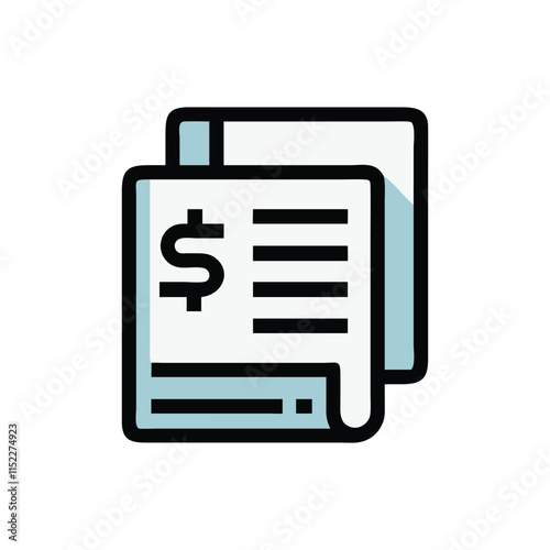  Dynamic Ledger Document Icon Illustration Design