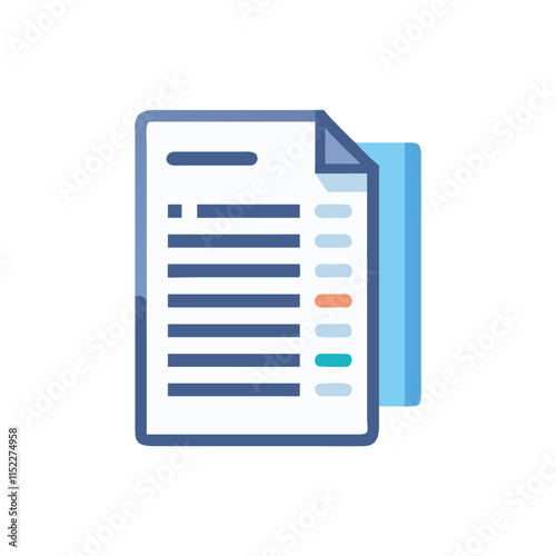  Creative Ledger Document Icon Illustration Design