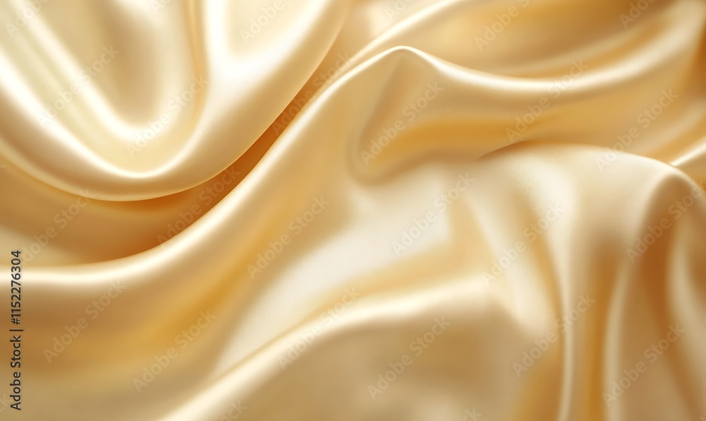 Obraz premium Gentle and lustrous backdrop of swirling, wavy patterns on soft, shiny satin silk material - an abstract textile fabric texture suitable for showcasing products or adding text
