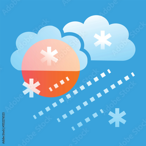 Winter weather line black icon. Sign for web page, mobile app, button, logo.