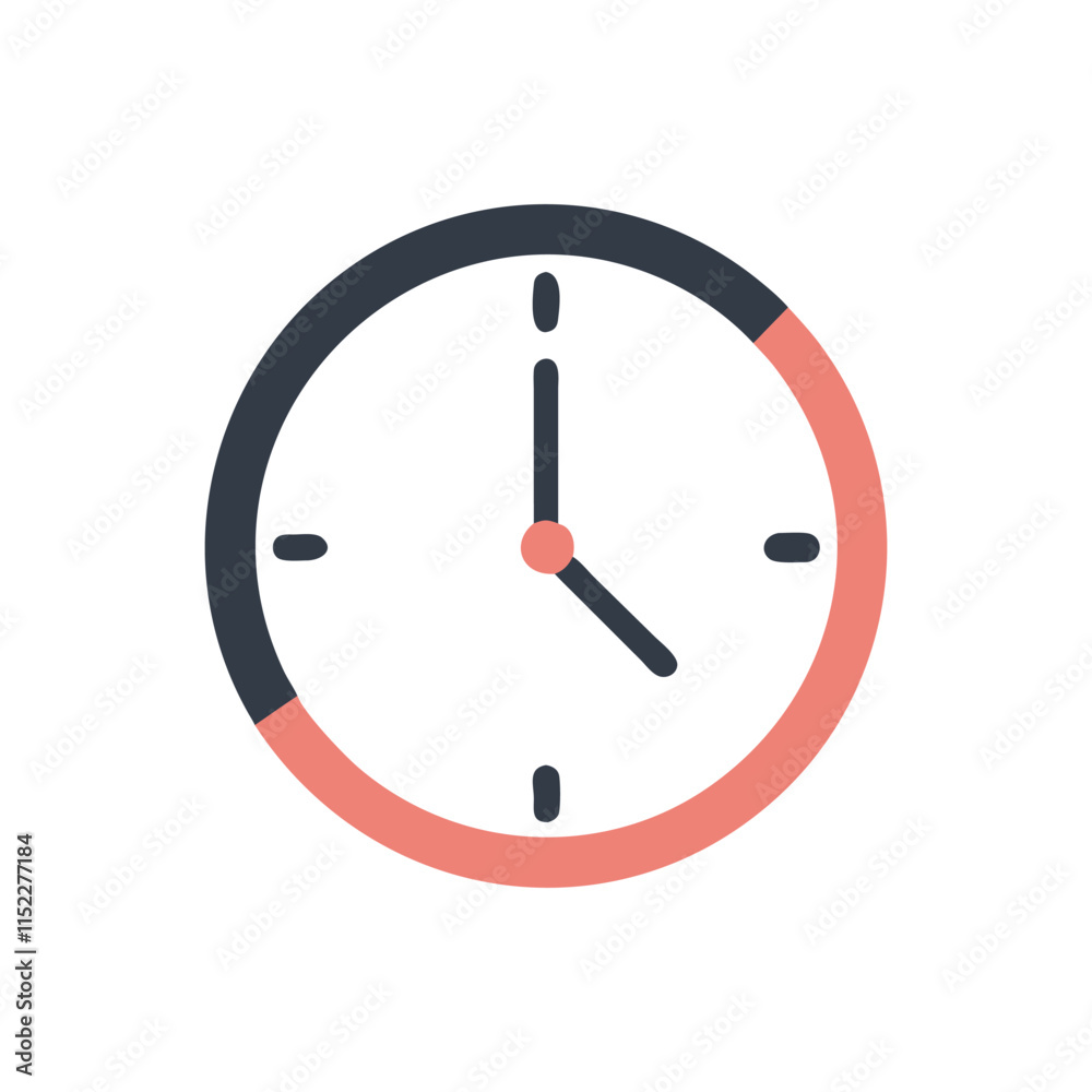Dynamic Neutral Clock Icon Illustration Design Dynamic Neutral Clock Icon Illustration Design