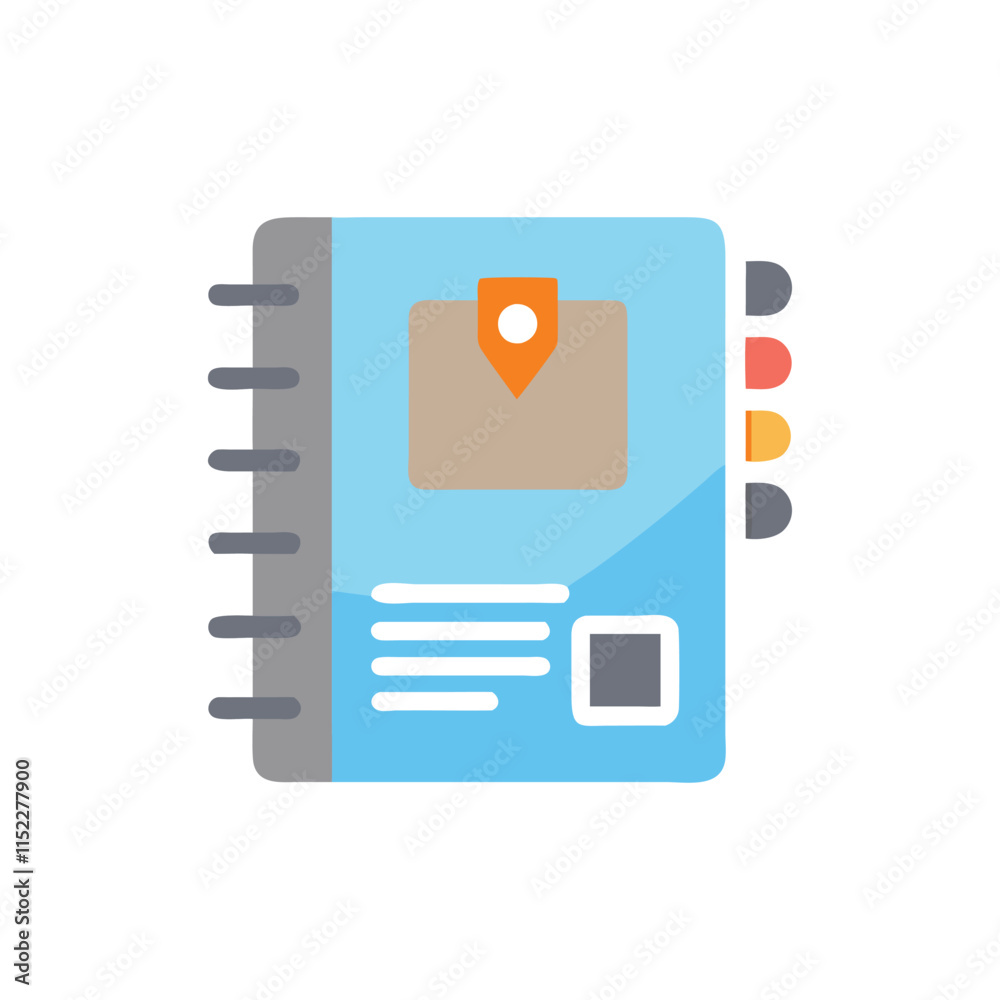 Minimal Notebook Tracker Icon Illustration Design Minimal Notebook Tracker Icon Illustration Design