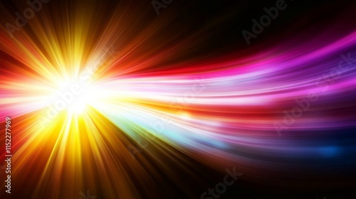 Bright Futuristic Abstract Design with Glowing Effects