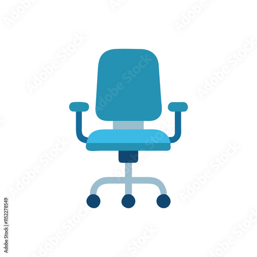  Stylish Office Swivel Chair Icon Illustration Design