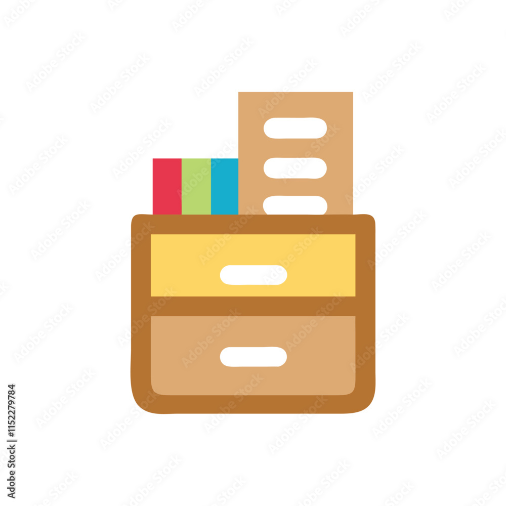Stylish Office Organizer Icon Illustration Design Stylish Office Organizer Icon Illustration Design