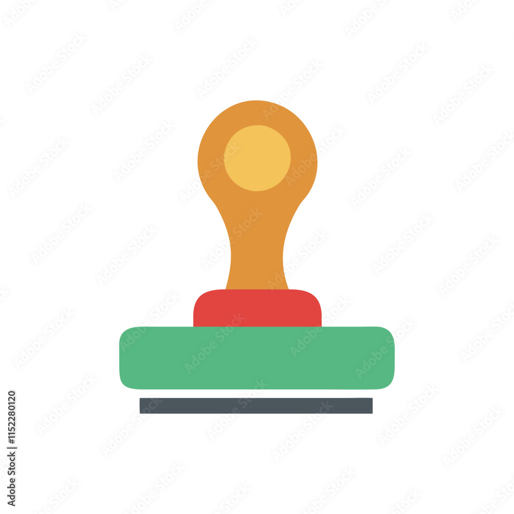 Minimal Office Stamp Icon Illustration Design Minimal Office Stamp Icon Illustration Design