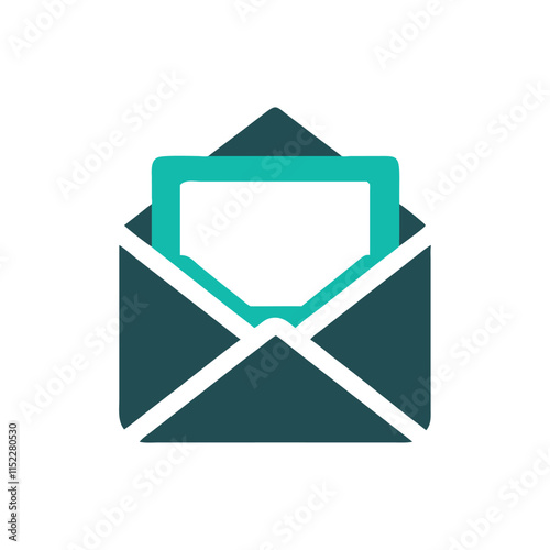  Minimal Open Envelope Icon Illustration Design