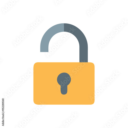  Creative Open Padlock Icon Illustration Design