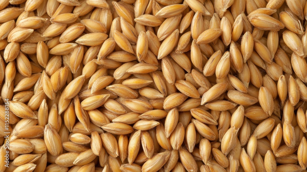 Golden wheat grains scattered on a flat surface ready for harvest and processing Golden wheat grains scattered on a flat surface ready for harvest and processing