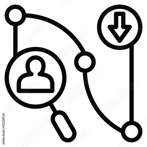 Churn Prediction icon line vector illustration