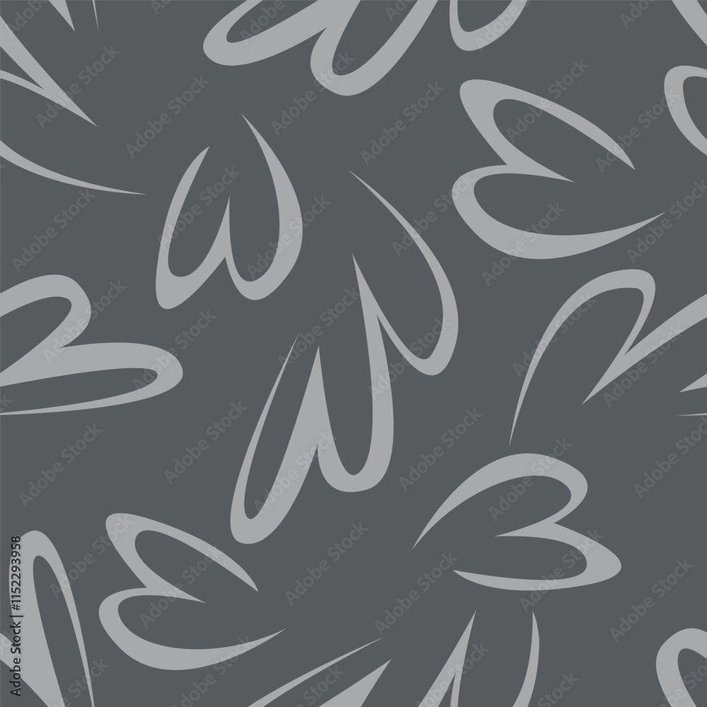 Obraz premium Seamless floral pattern, elegant vintage ditsy print with simple plant pattern. Botanical design, ornament: hand drawn red flowers, leaves, small bouquets on a white background.