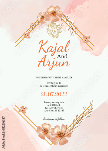 Modern Wedding Invitation card design