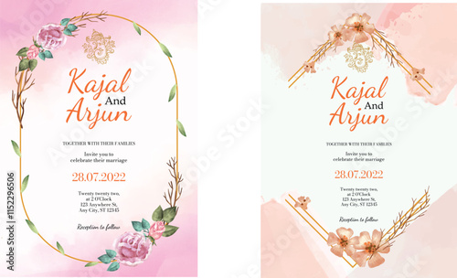 Modern Wedding Invitation card design