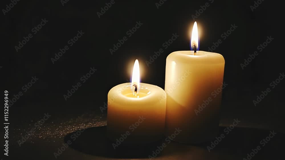 Soft candlelight creates a warm and inviting atmosphere for relaxation and reflection late at night Soft candlelight creates a warm and inviting atmosphere for relaxation and reflection late at night