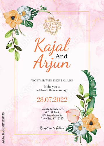 Modern Wedding Invitation card design