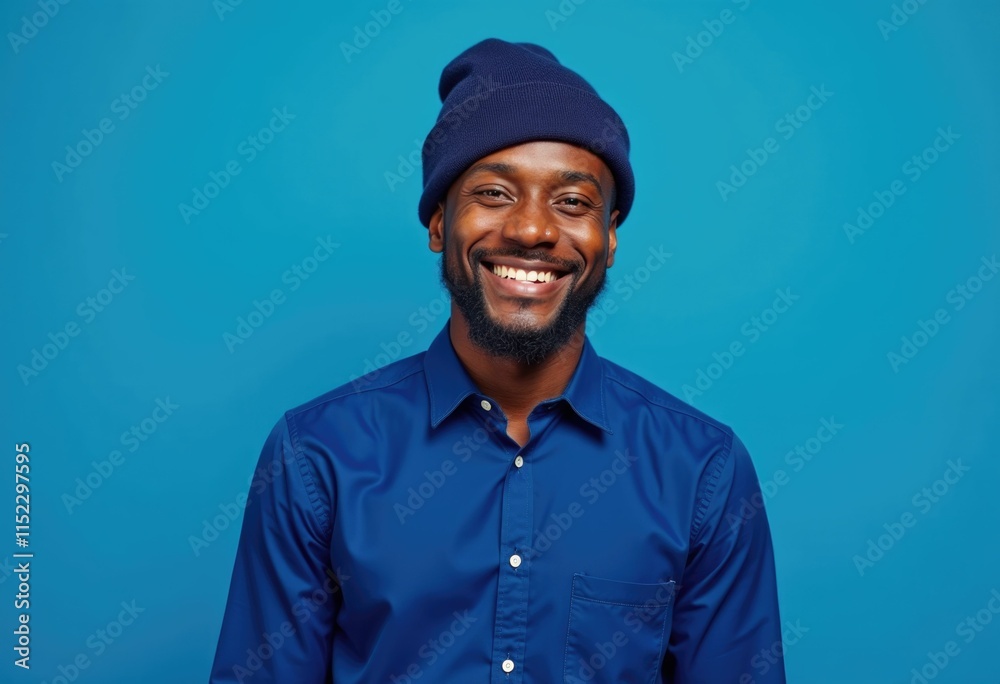 A young man with a beard and a beanie smiles at the camera. A young man with a beard and a beanie smiles at the camera.