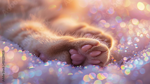 cat sleeping on the floor