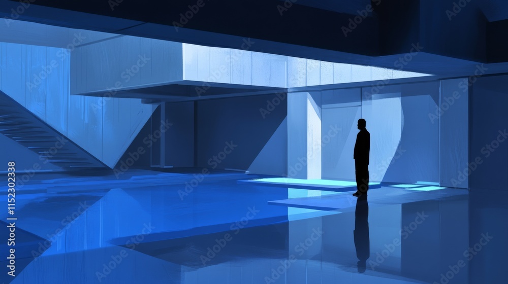 Obraz premium Dynamic Professional Setting with Engaging Composition